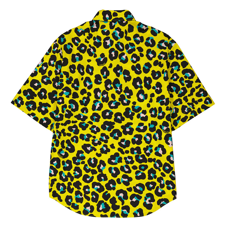 Versace Short Sleeve Animal Print Shirt - 6