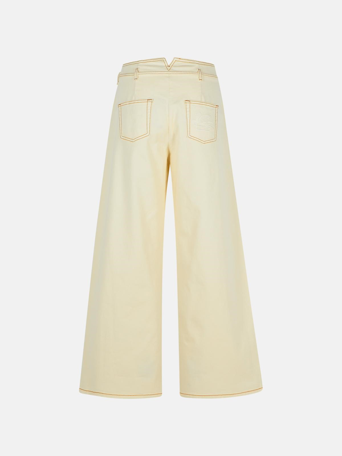 CREAM DENIM JEANS - 3