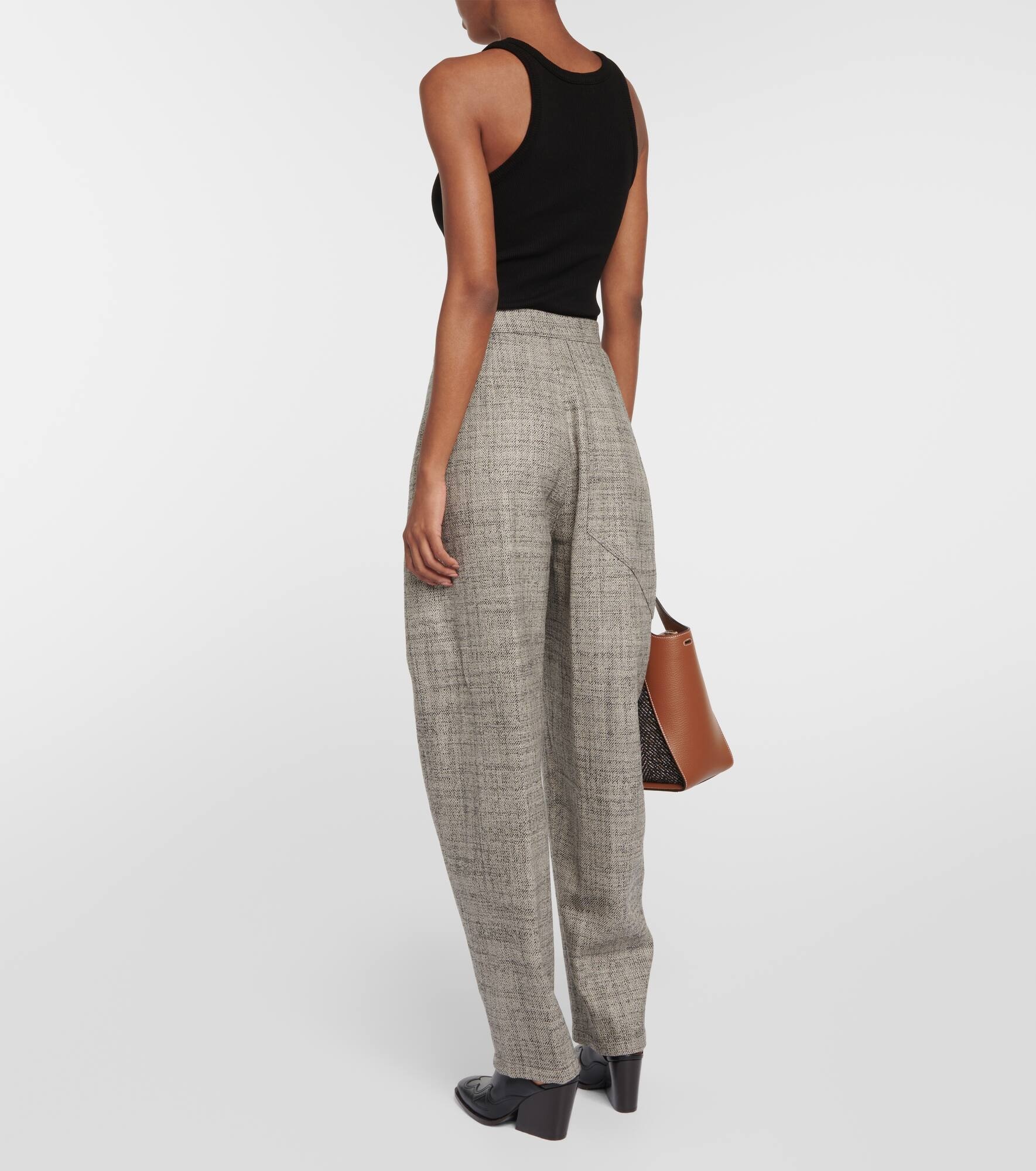 High-rise tapered wool pants - 3