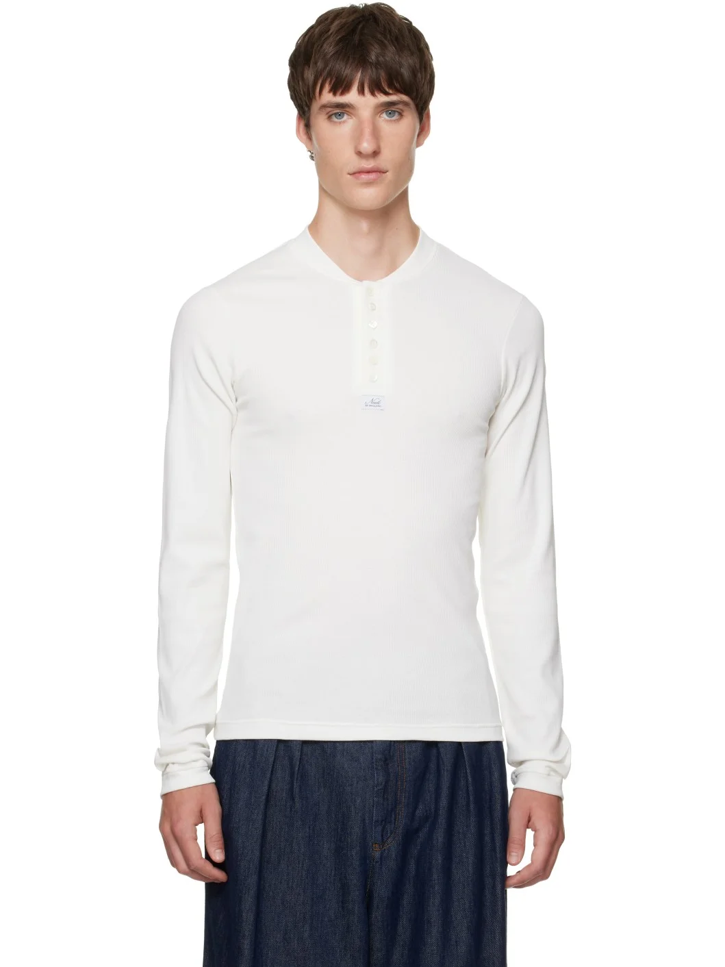 White Serafino Long Sleeve T-shirt - 1