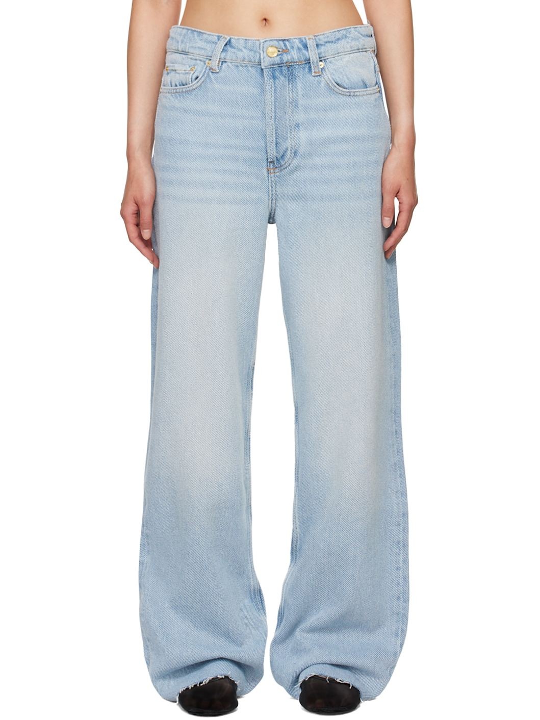 Blue Overdyed Heavy Izey Jeans - 1