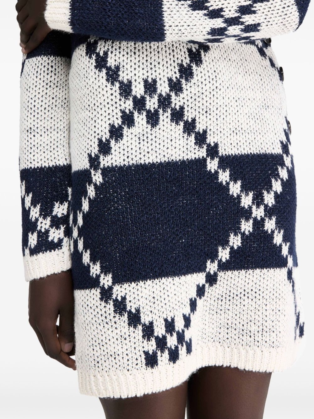 fair isle-knit mini skirt - 5