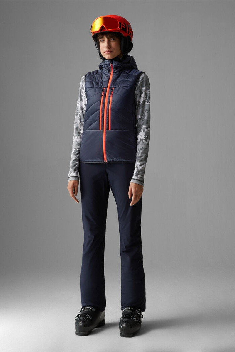 BOGNER Lea Quilted vest in Navy blue outlook