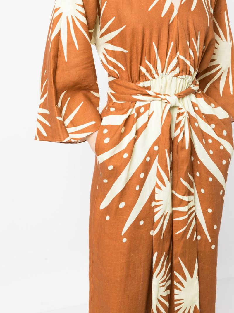 graphic-print linen dress 5