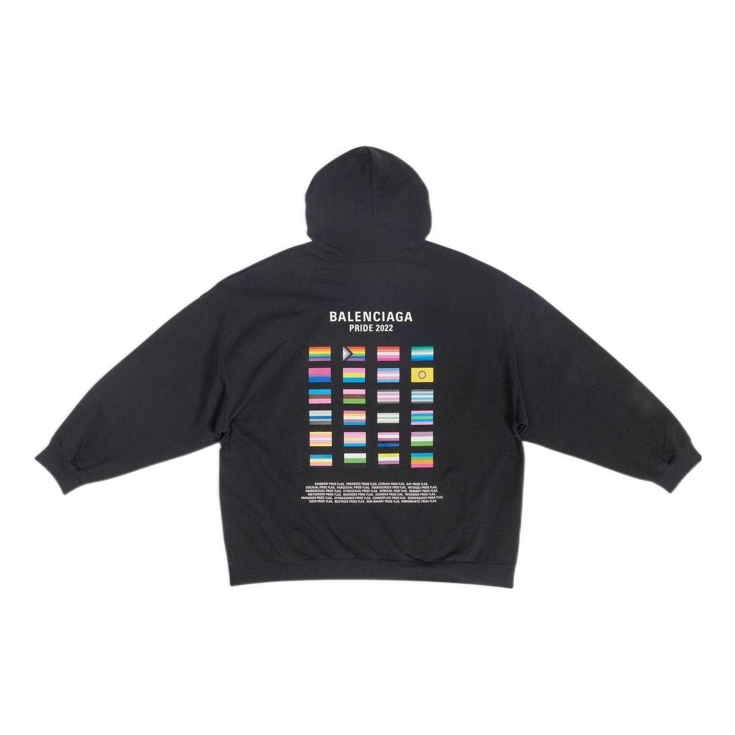 Balenciaga Pride Hoodie Boxy Fit 'Black' 651799TMVO31070 - 2