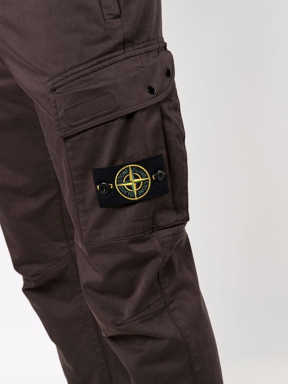 logo-patch cargo trousers - 5