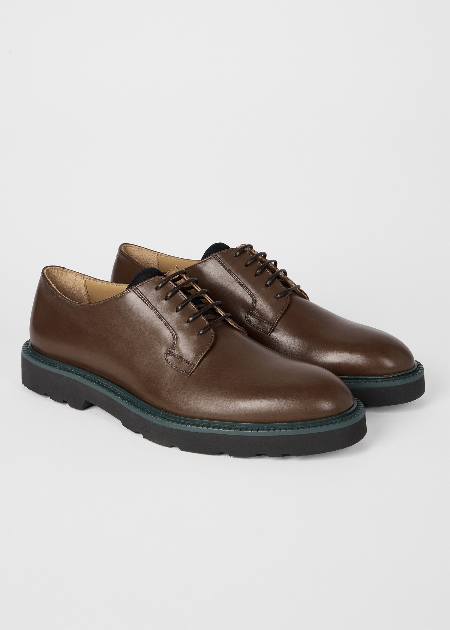 Brown Leather 'Ras' Shoes - 3