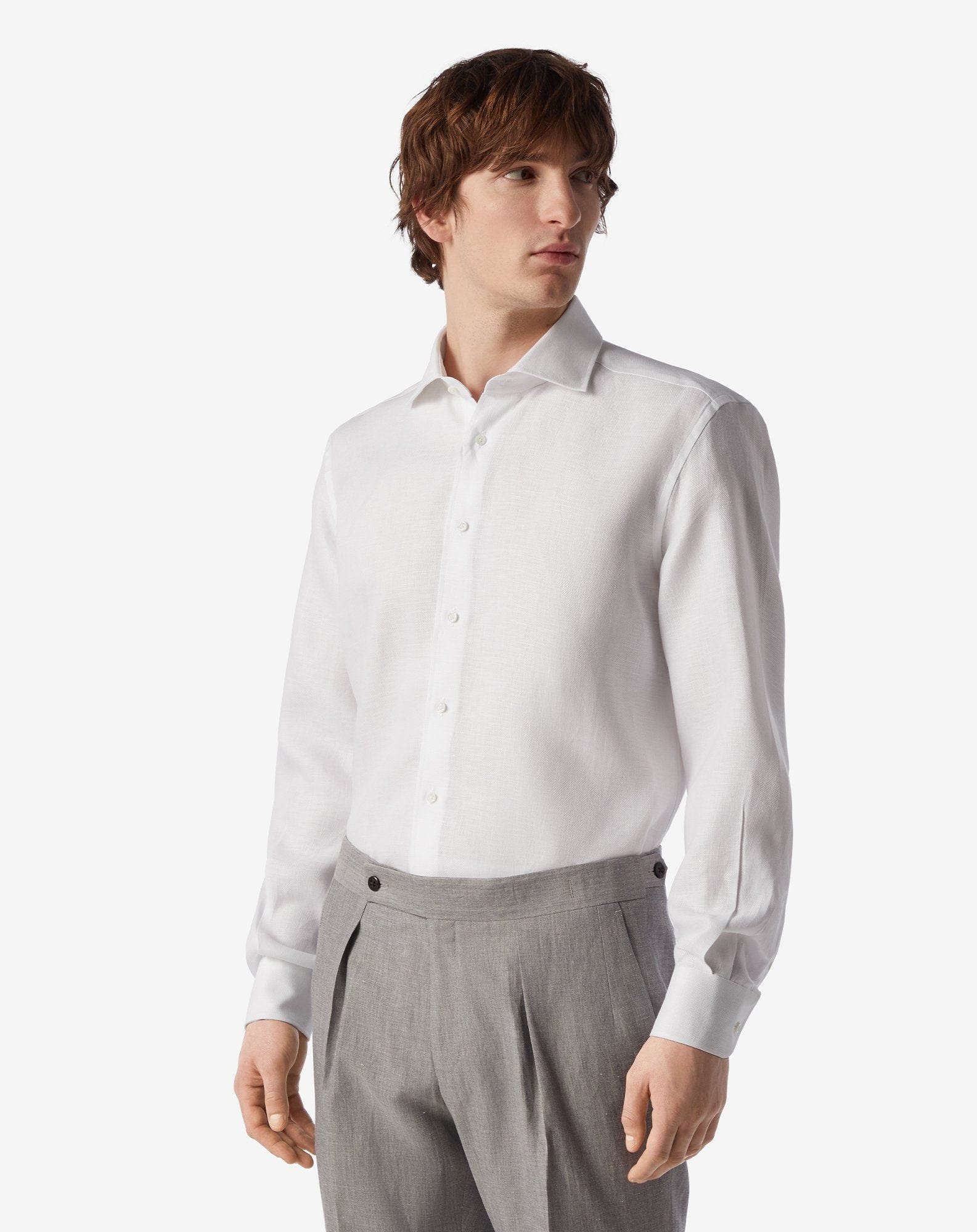 White pure linen shirt - 2