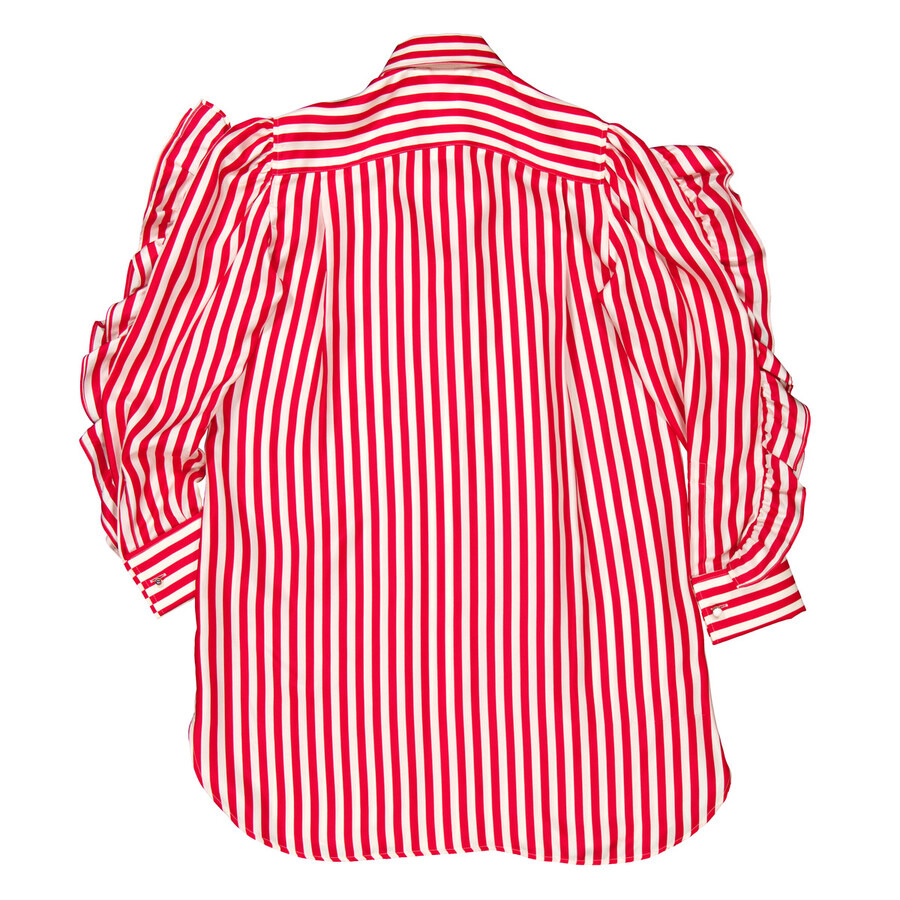 Max Mara Manna Striped Silk Shirt Dress - 6