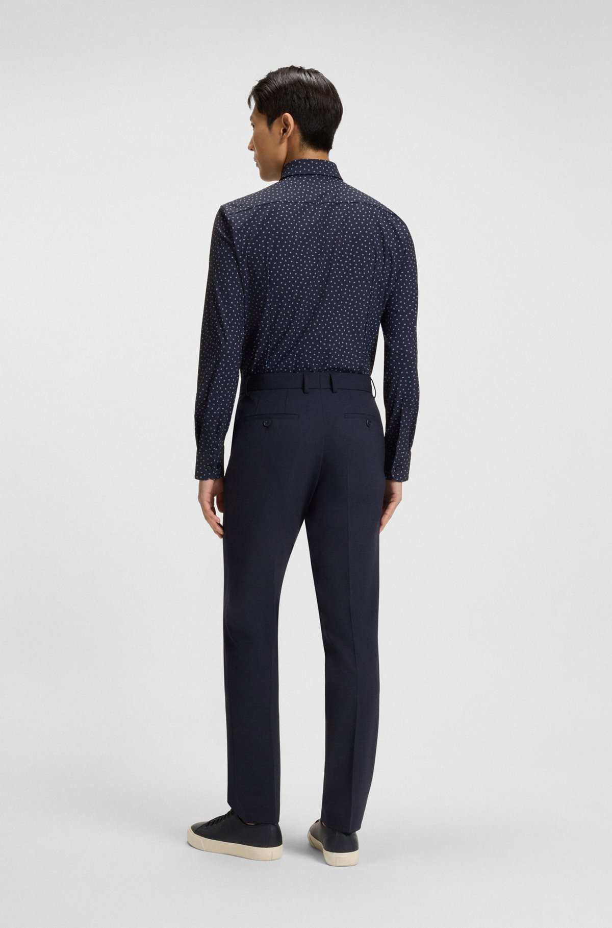 SLIM-FIT SHIRT IN PRINTED PERFORMANCE-STRETCH JERSEY - 5