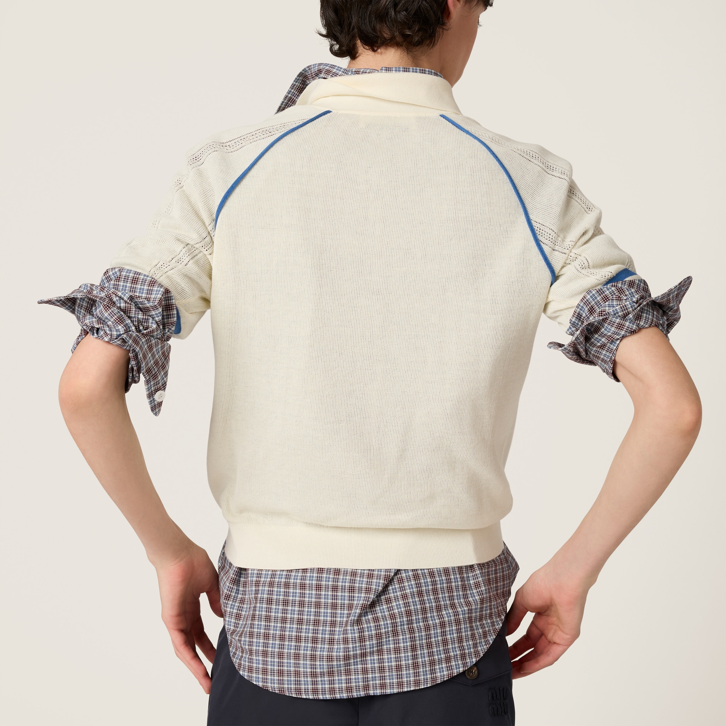 Cotton knit polo shirt - 3