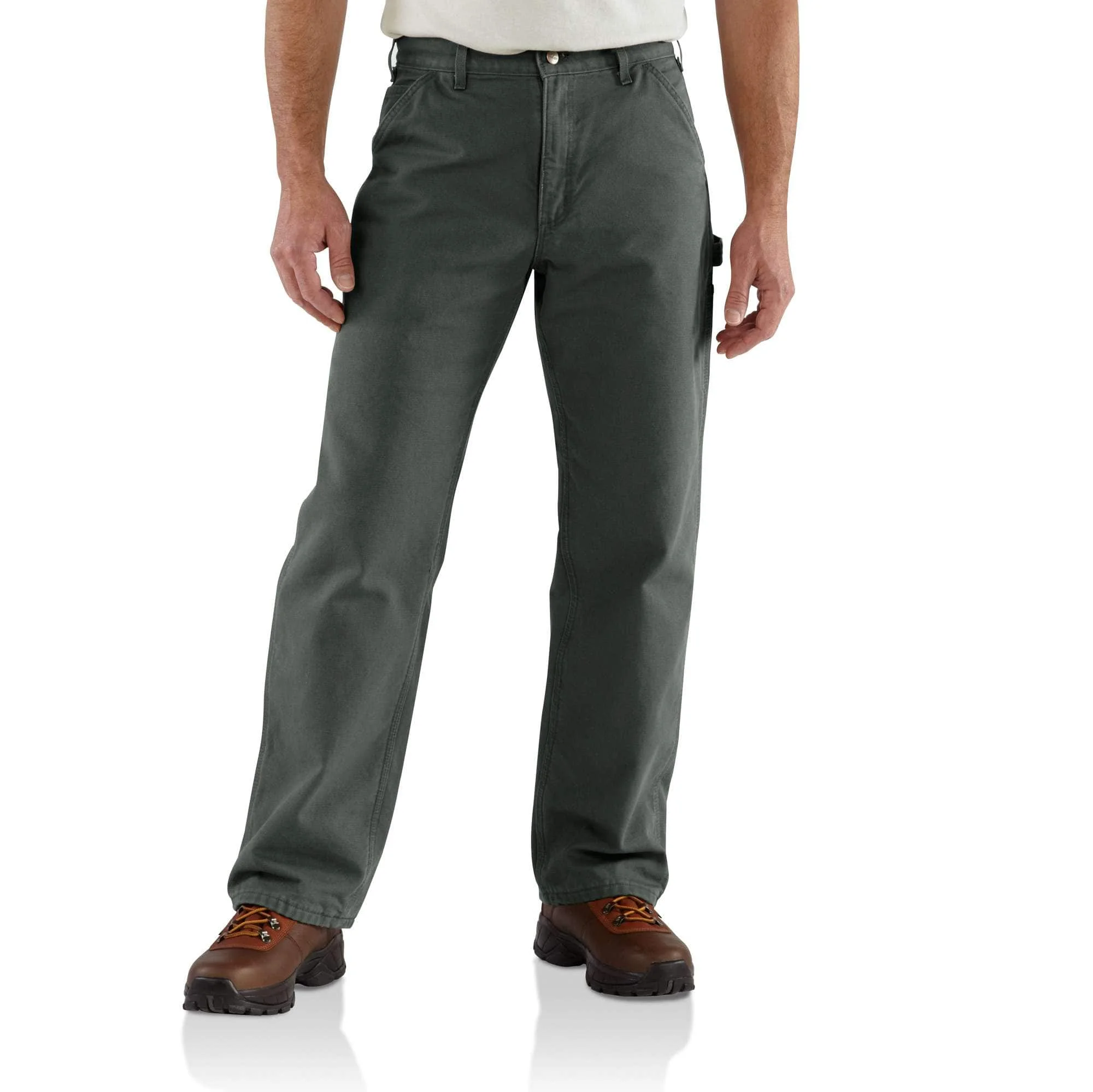 Loose Straight Washed Duck Lined Dungaree - 1