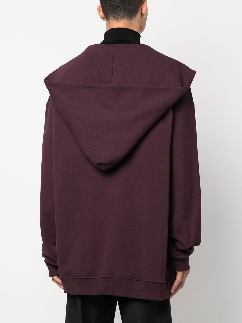 deconstructed cotton hoodie - 4