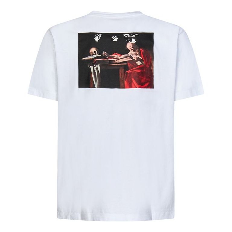 Off-White Caravaggio Paint Slim Tee 'White Black' OMAA027C99JER0050110 - 2