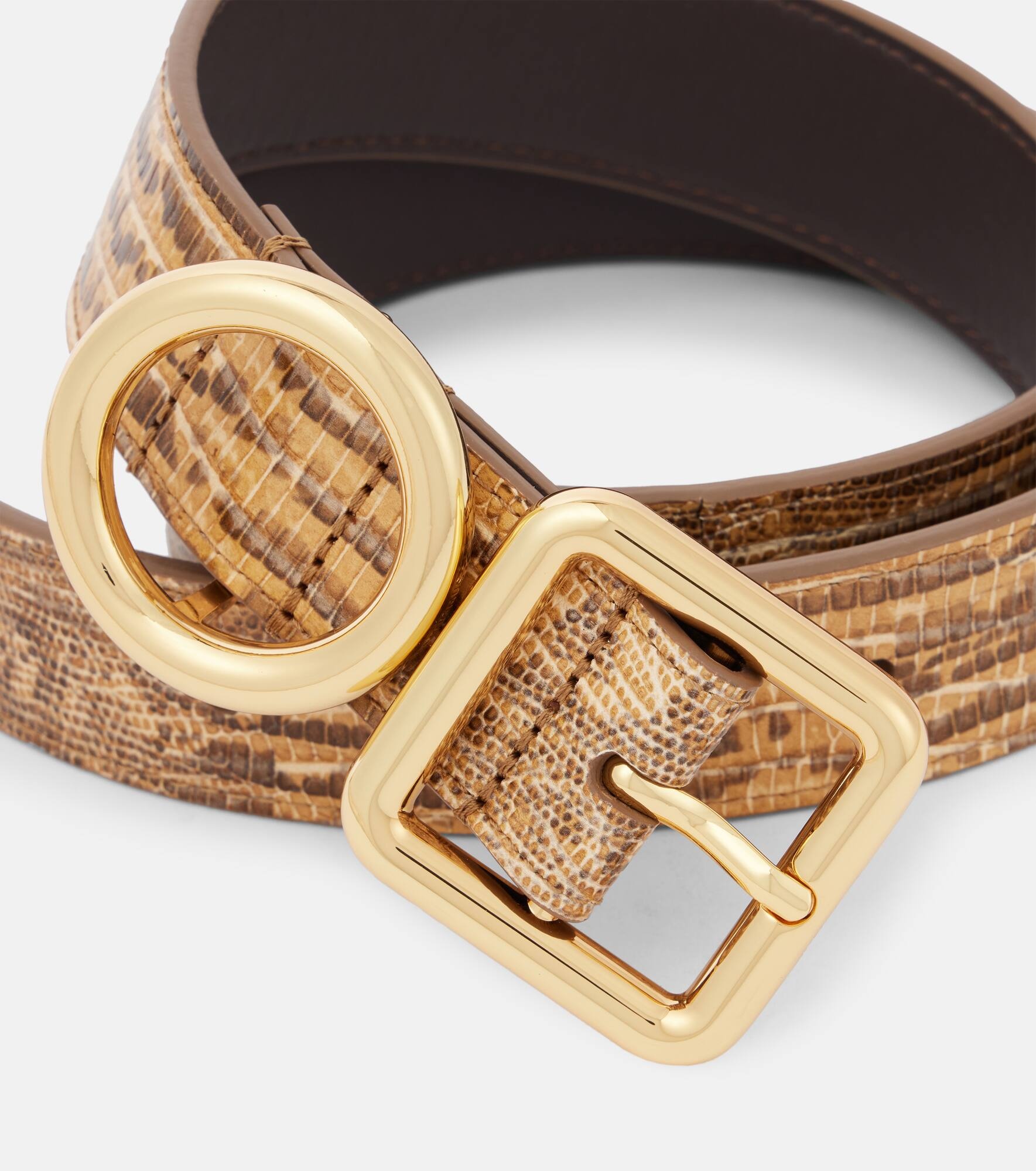 Regalo croc-effect leather belt - 3
