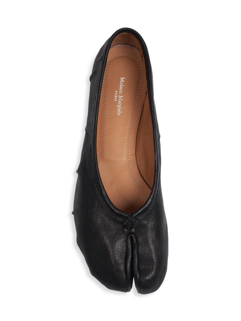 Women's Tabi Leather Ballerina Flats - Black 5