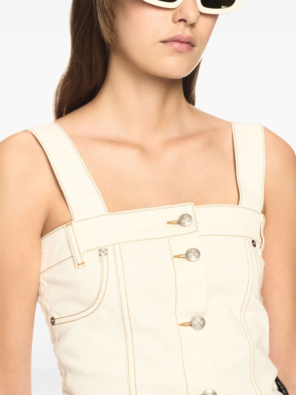 denim corset top - 5
