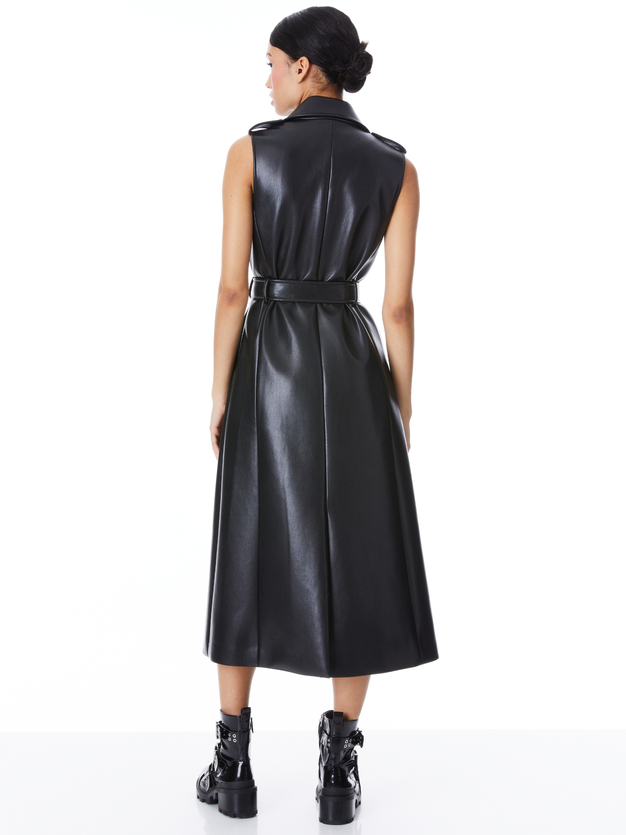 CONAN VEGAN LEATHER BELTED VEST - 3