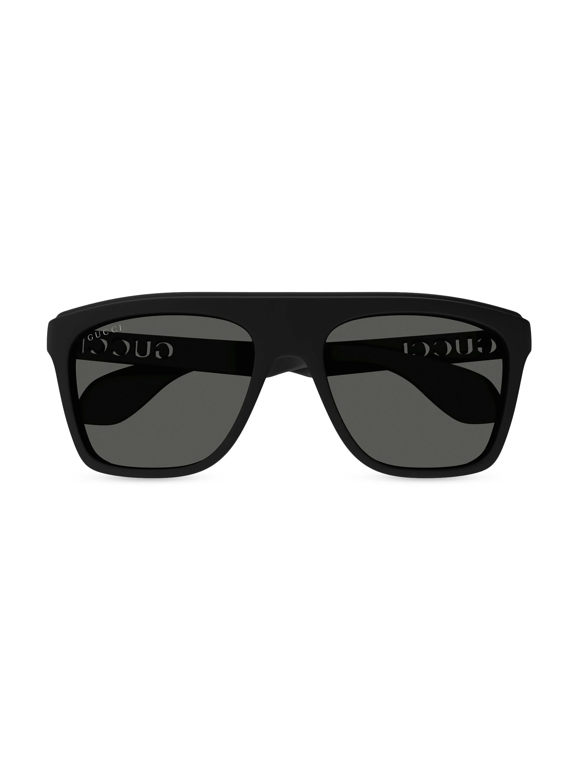 Men's Twinsburg GG1570S 57MM Square Sunglasses - Black Dark Grey - 1