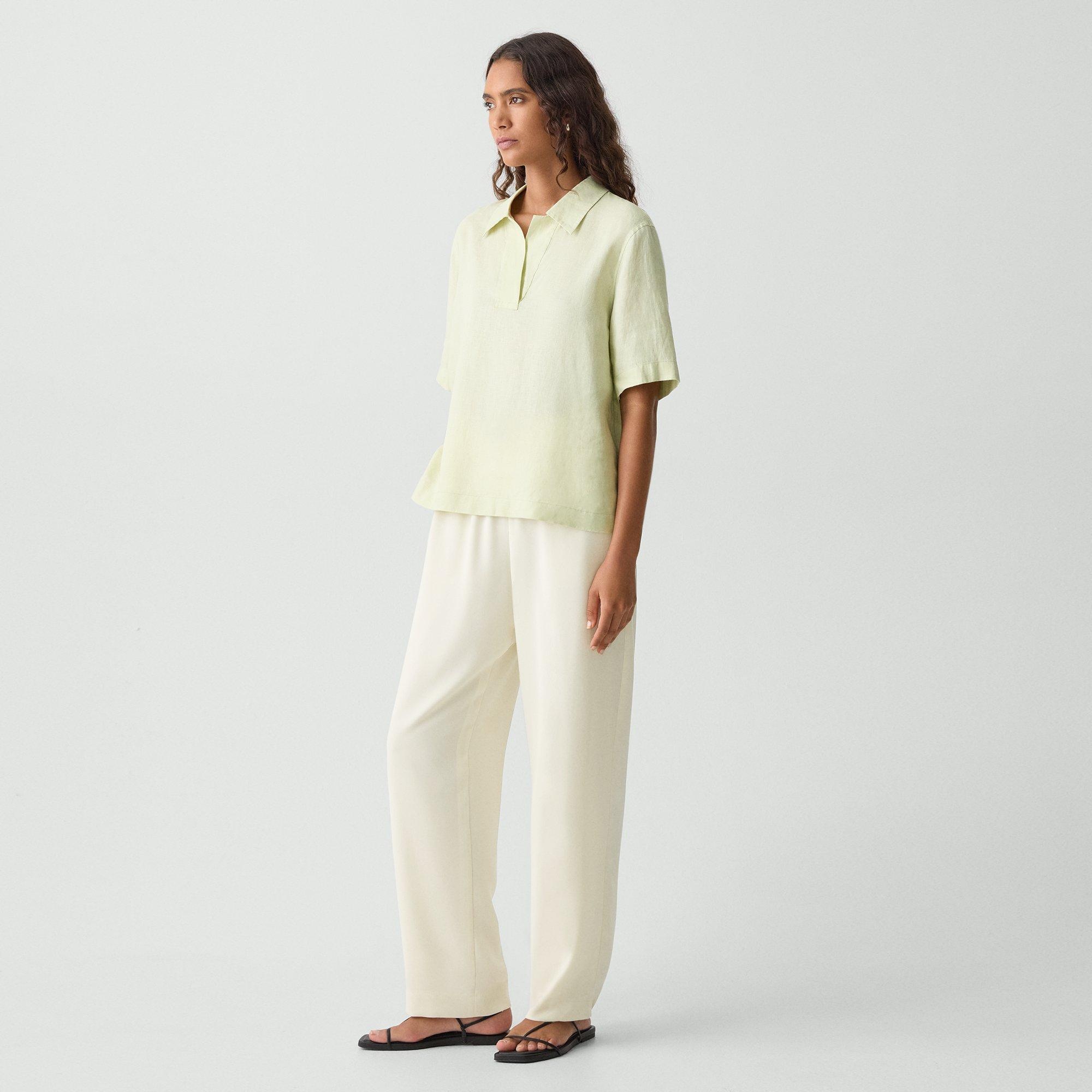 Relaxed Pull-On Pant in Satin Crepe - 3