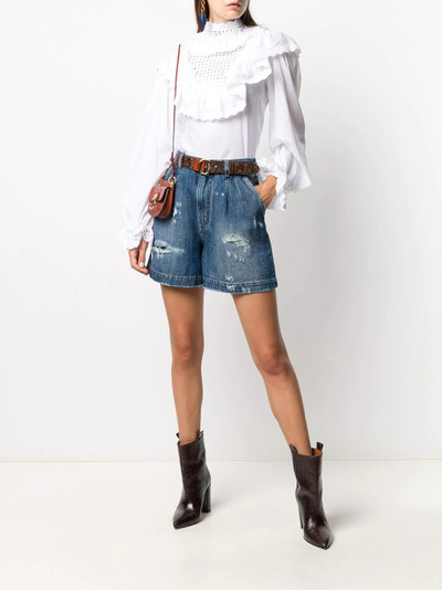 Dolce & Gabbana ripped denim shorts outlook