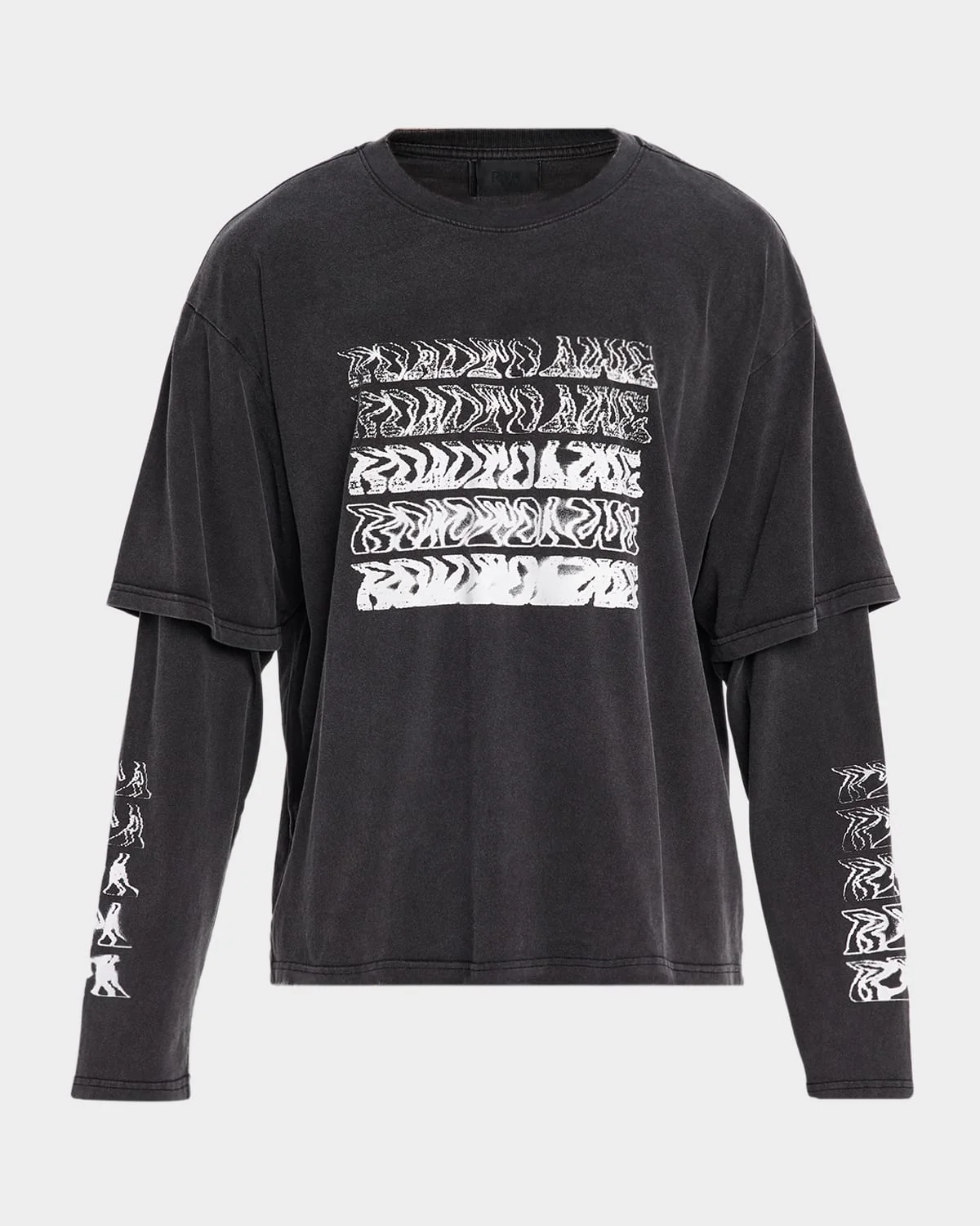 Men's Double Layer Long-Sleeve Graphic T-Shirt - 1