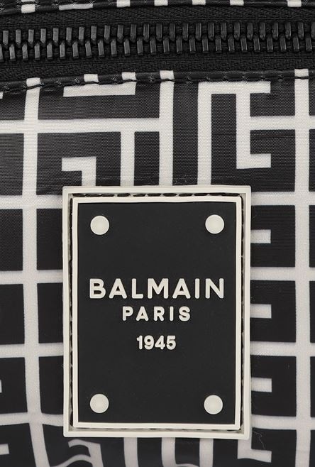 Nylon belt bag with bicolor Balmain monogram - 5
