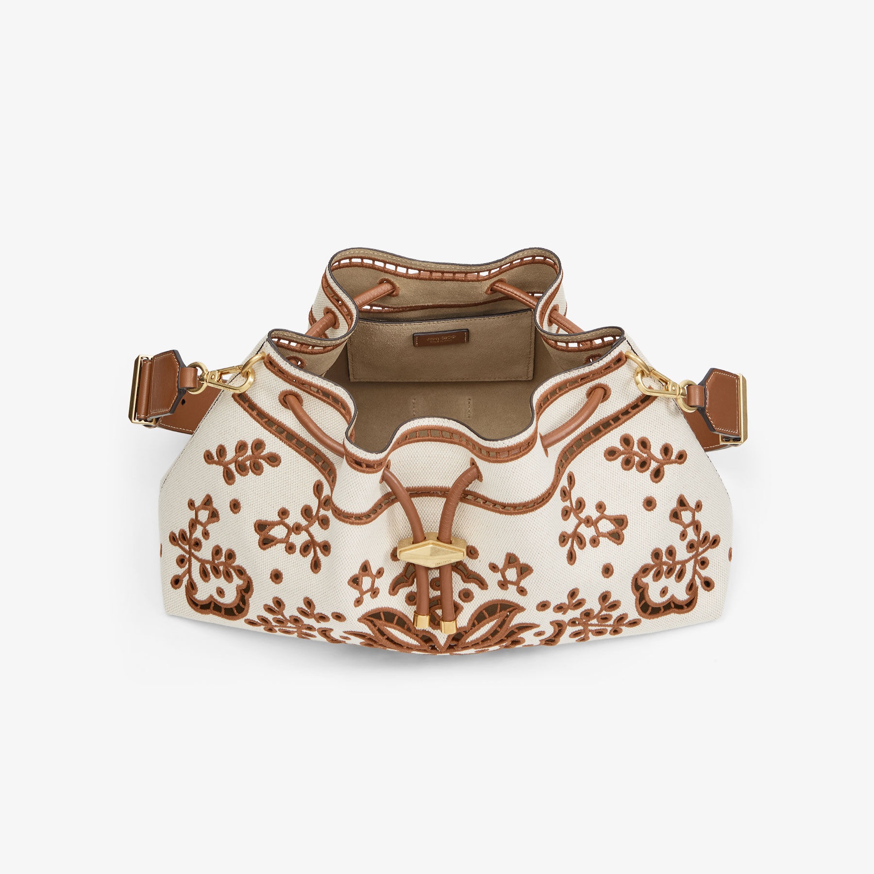 Cinch M
Canvas Shoulder Bag With Sangallo Embroidery - 4