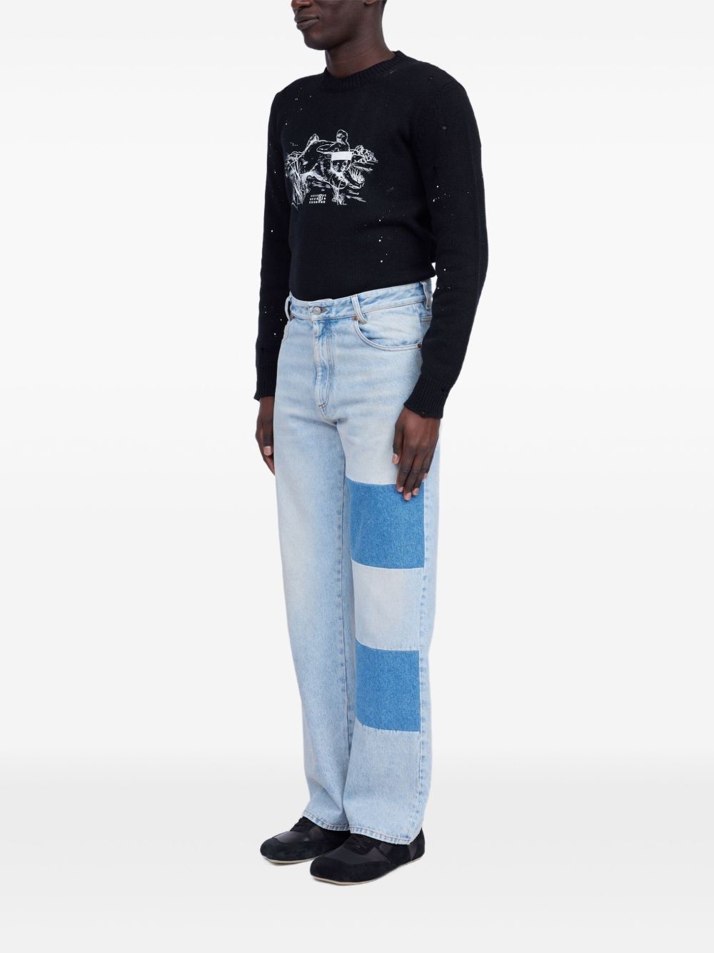 stripe-detail jeans - 4