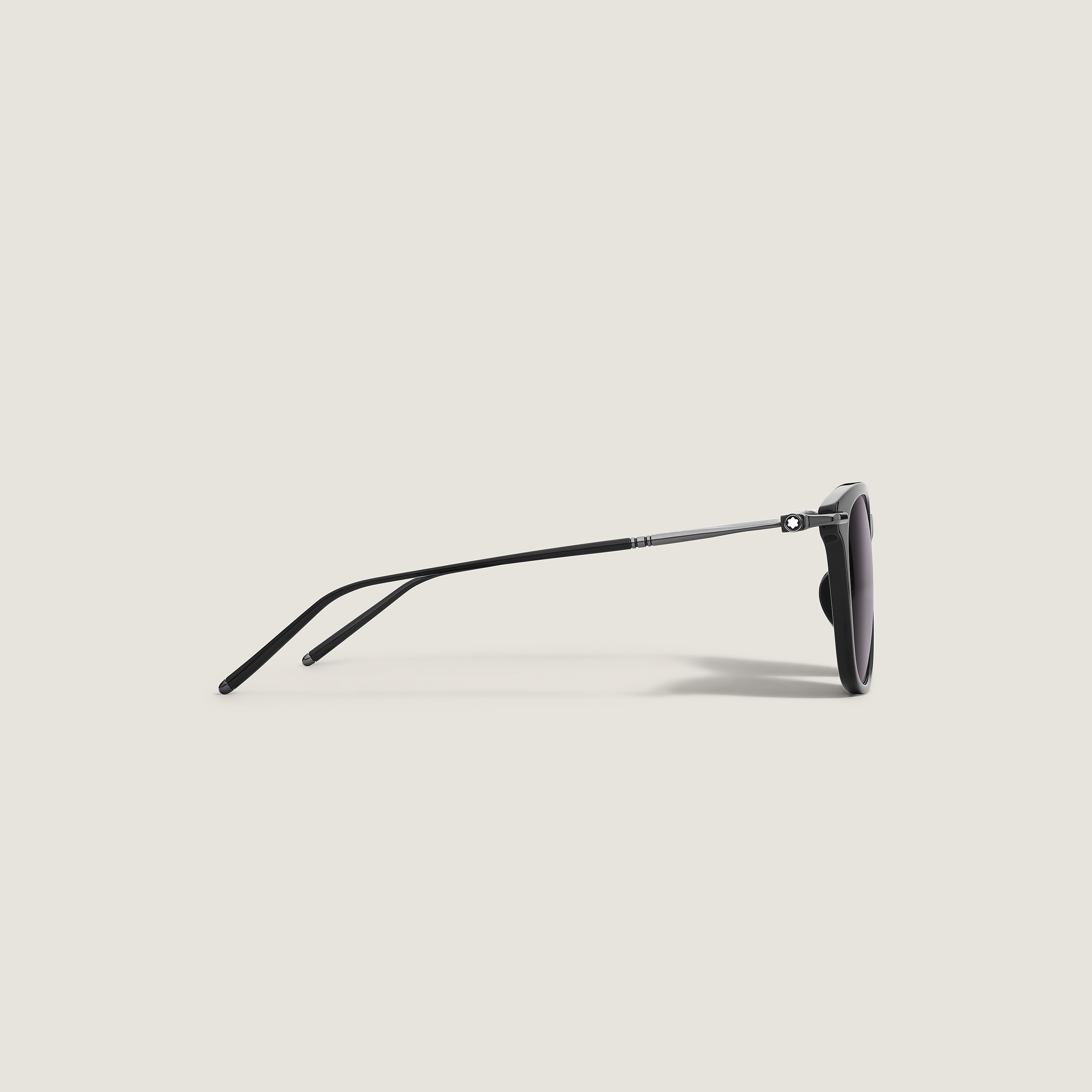 RECTANGULAR ACETATE BLACK FRAME SUNGLASSES - 2