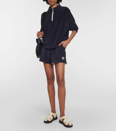 Moncler High-rise terry shorts outlook