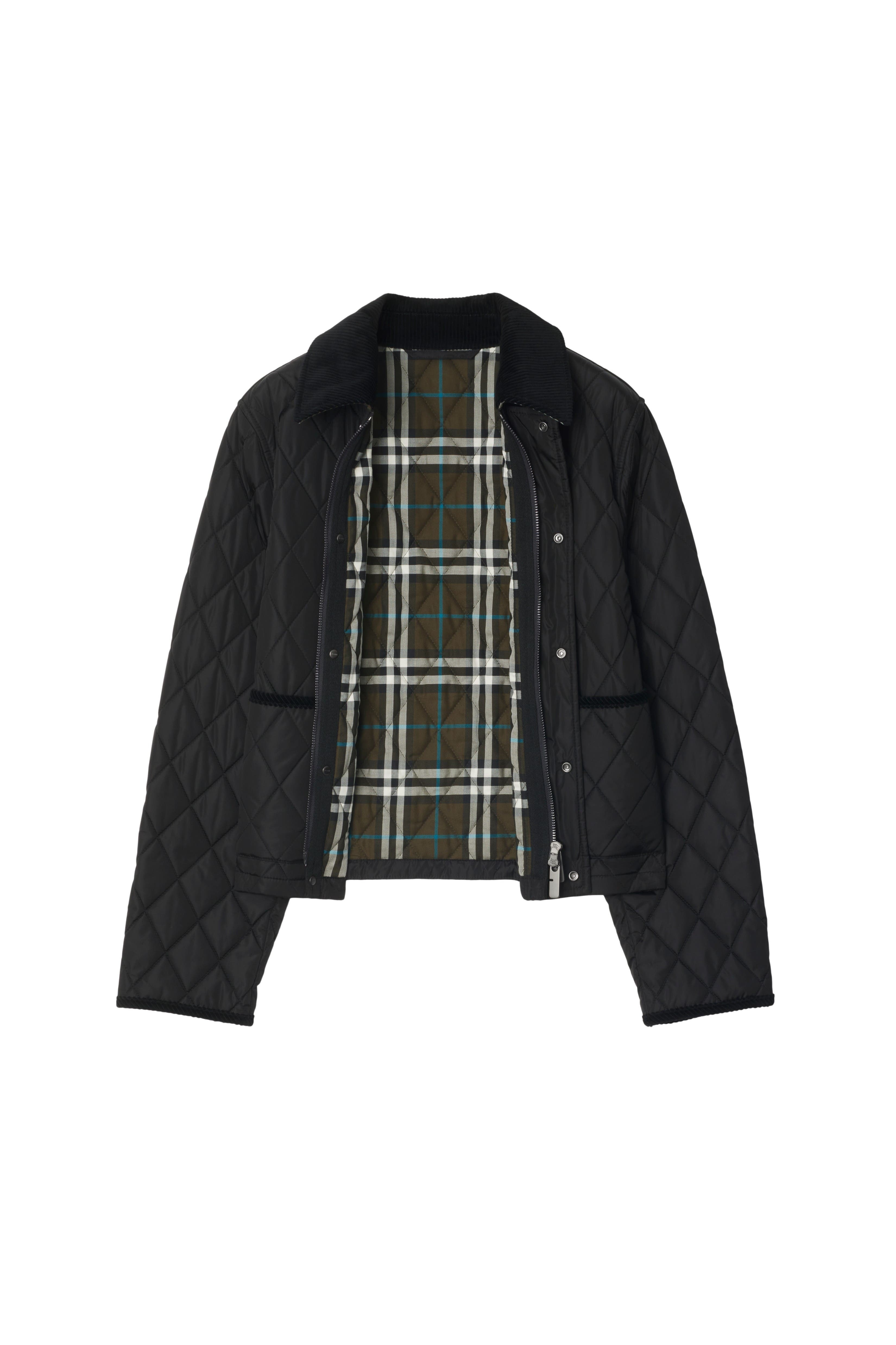 burberry Cropped Quilted Nylon Jacket in Black/snug at Nordstrom - 5
