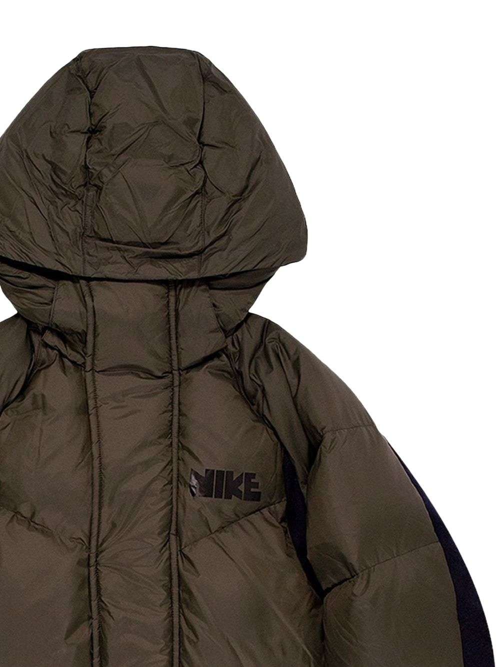 panelled "Brown" puffer jacket - 2
