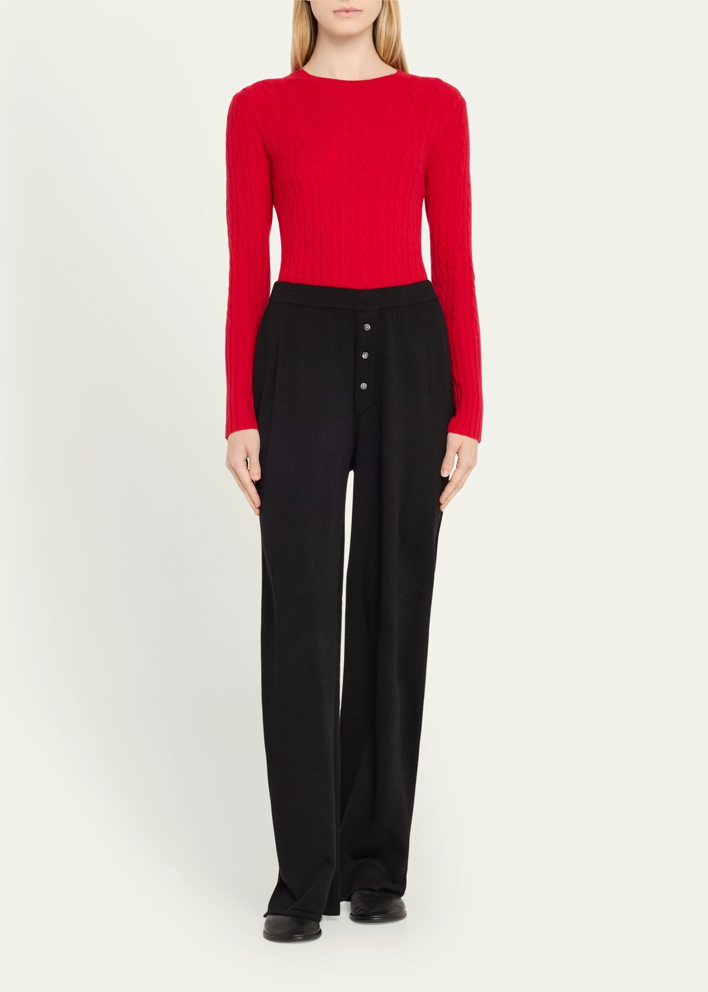 Everywear Cashmere Knit Relaxed Pants - 2