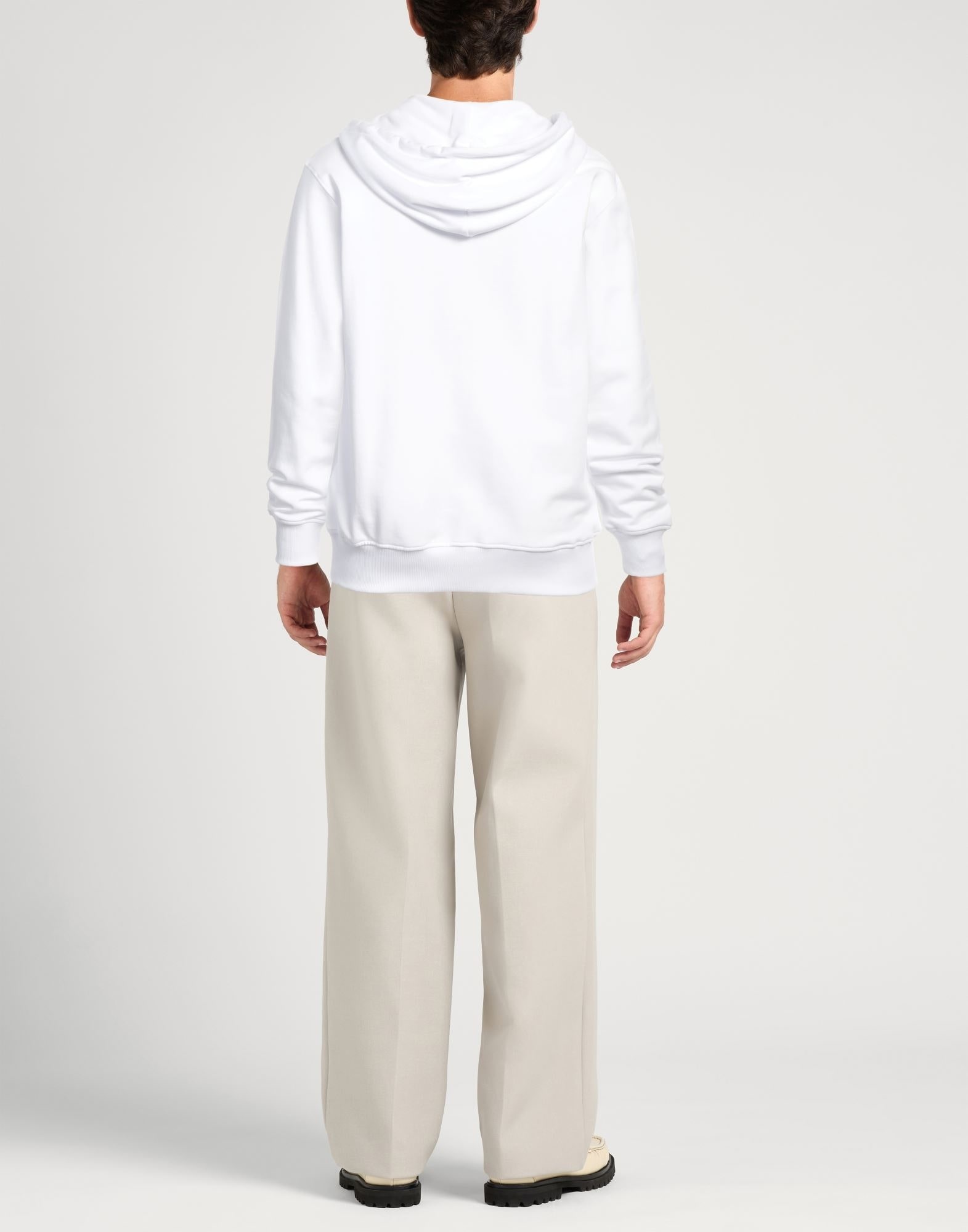 White Men's Hooded Sweatshirt - 3
