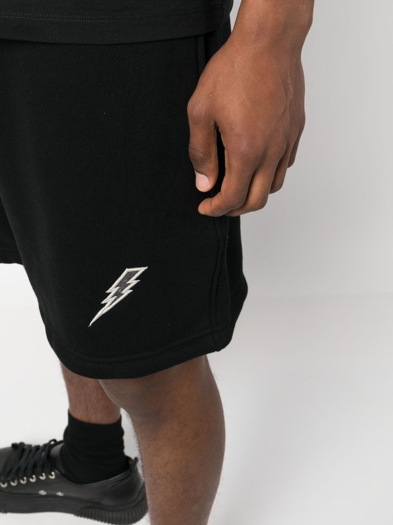 Thunderbolt-embroidered track shorts - 5