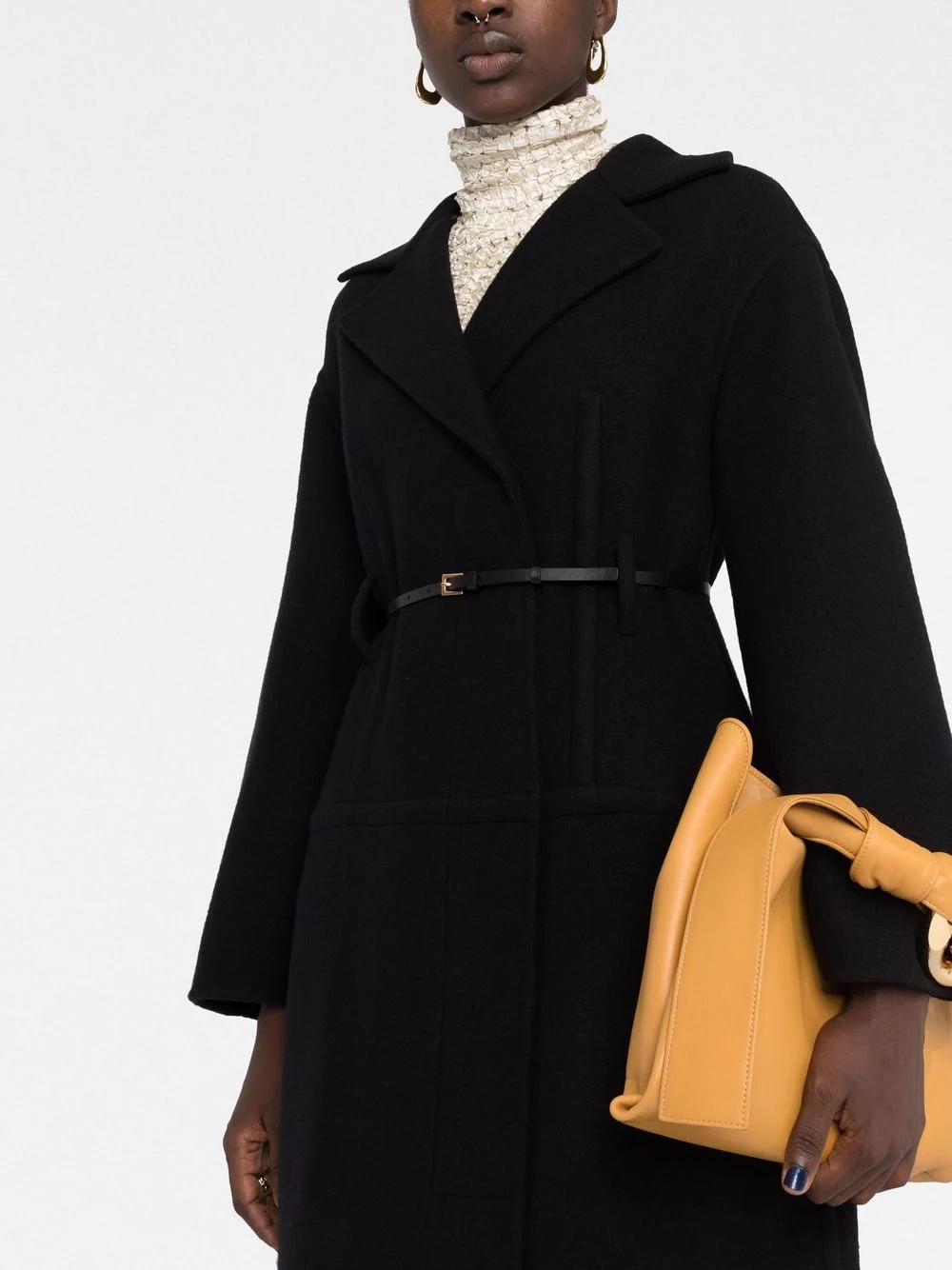 belted wool coat - 5
