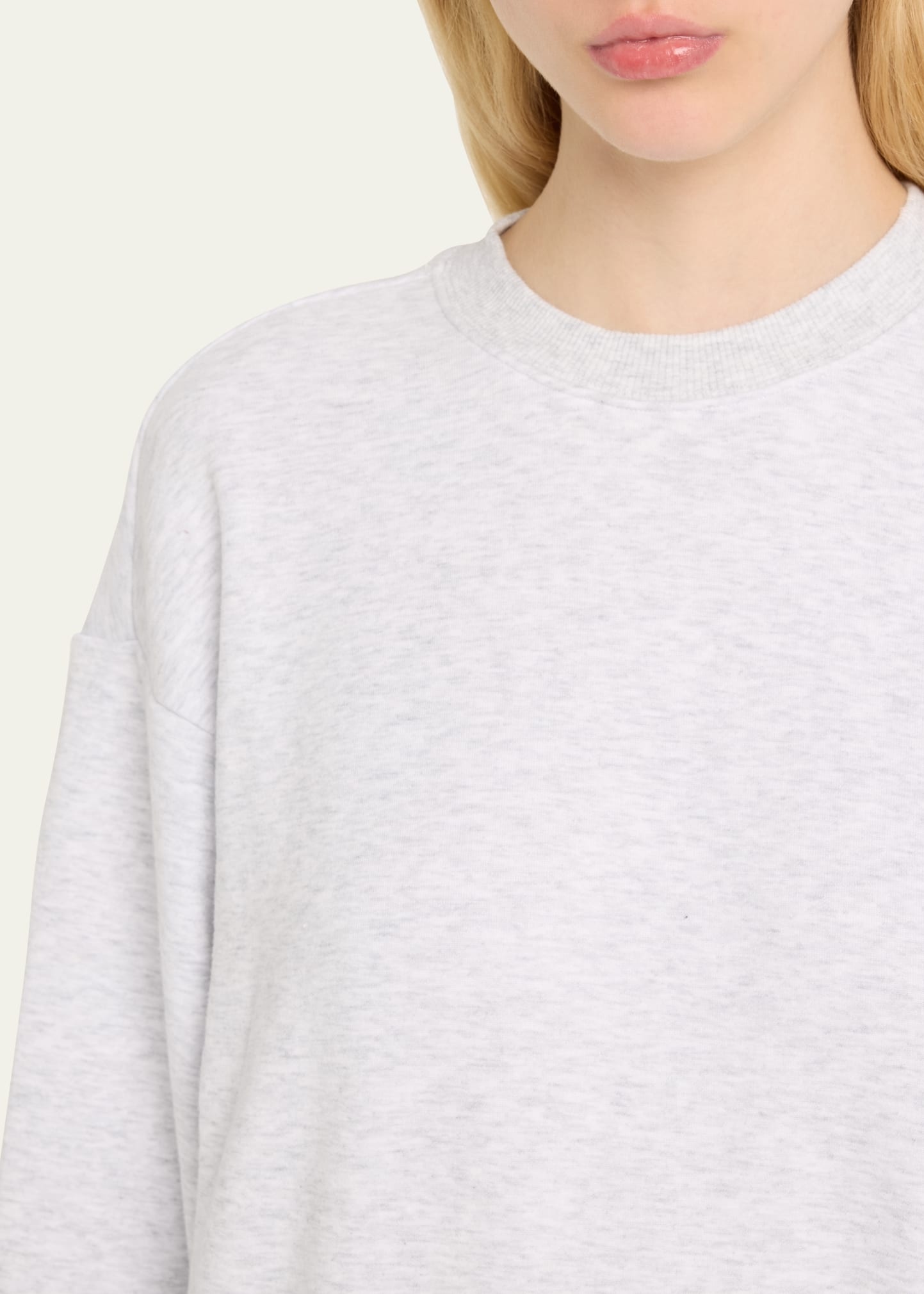 Cotton Fleece Crewneck Pullover - 5