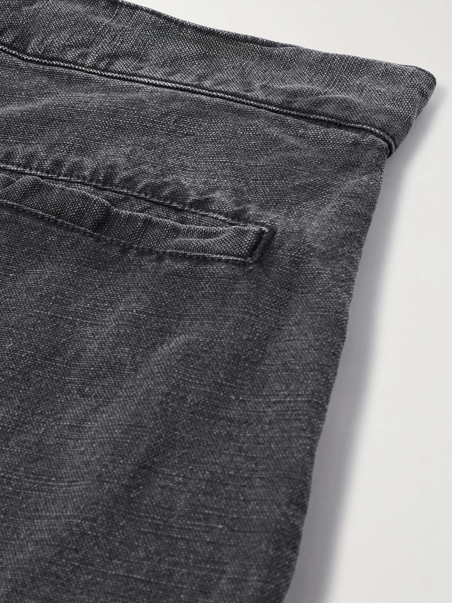 Stern Straight-Leg Belted Cotton and Linen-Blend Canvas Trousers - 5