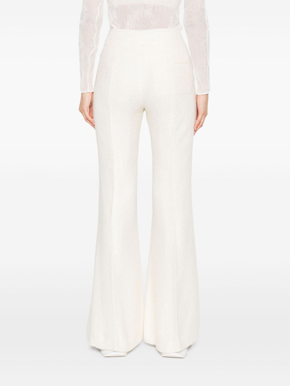 silk flared trousers - 4