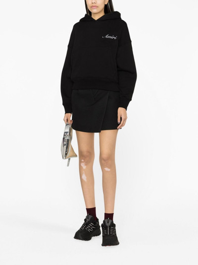 AMIRI logo-embroidered cotton hoodie outlook