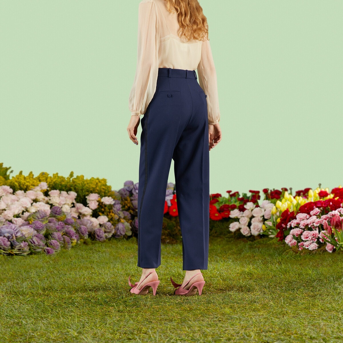 Wool pant with label - 8