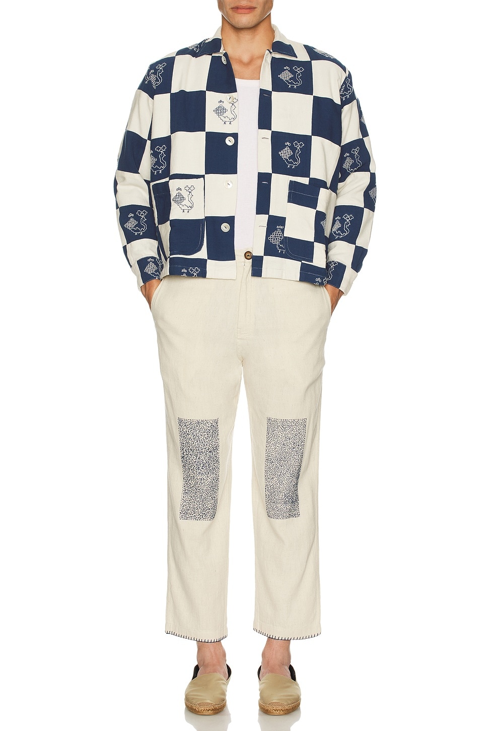 Patchwork Embroidered Shirt - 5
