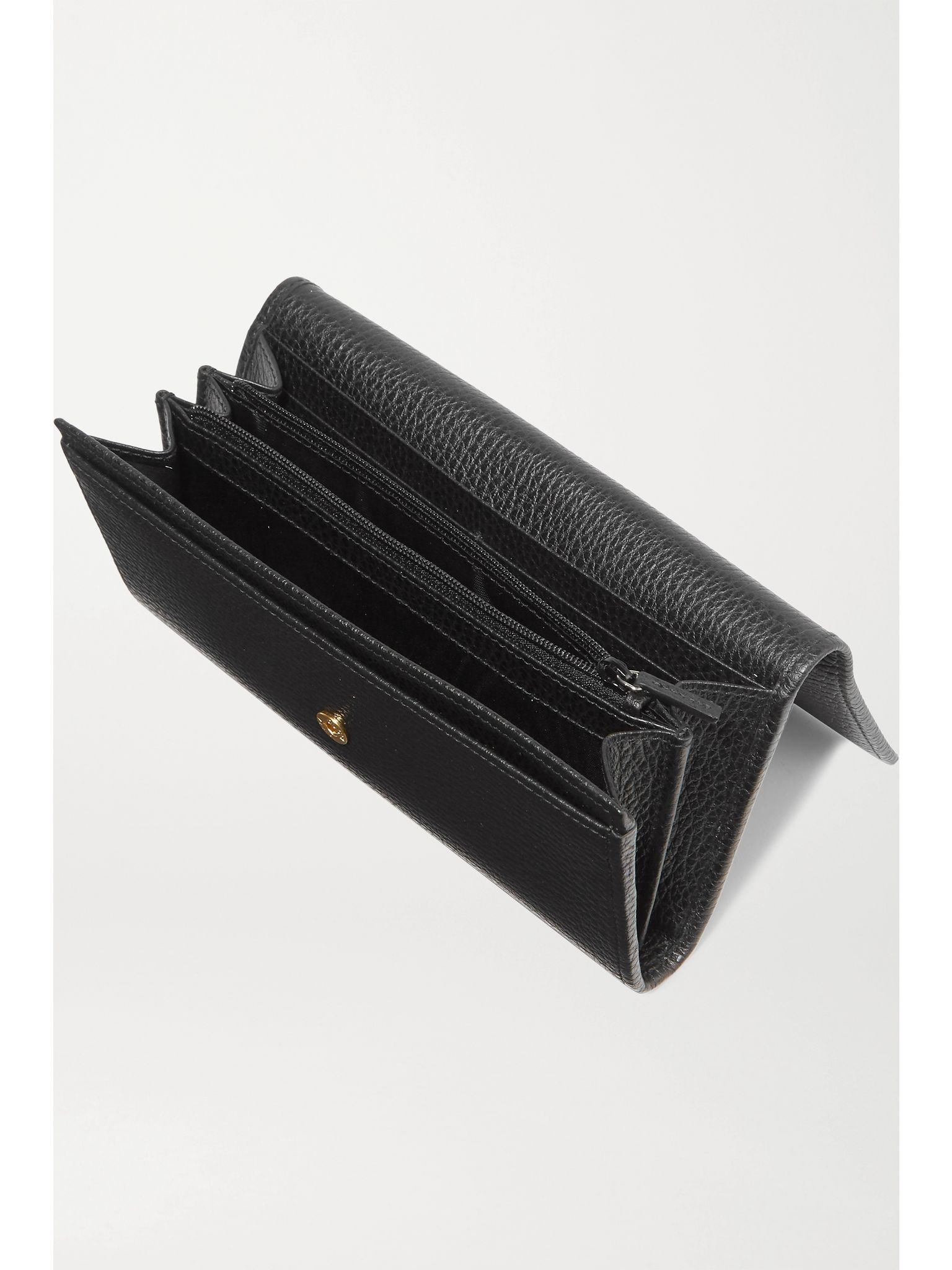 + NET SUSTAIN textured-leather continental wallet Black - 5