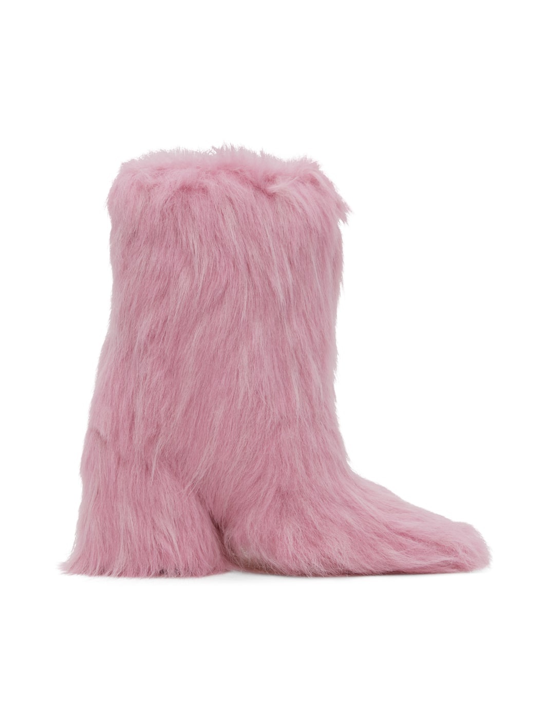 Pink Furry Boots - 1