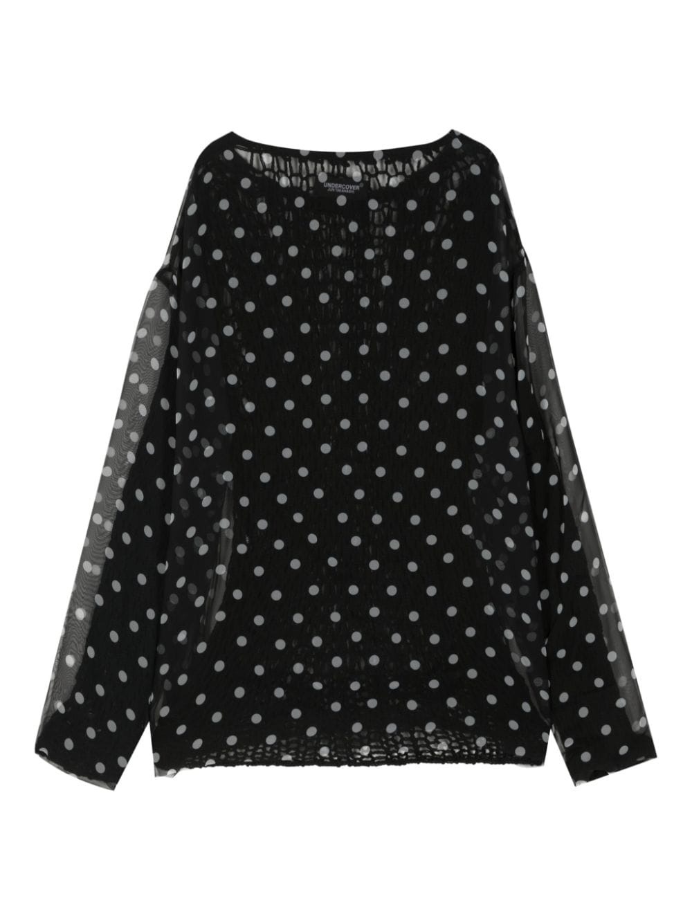 polka-dot layered blouse - 2