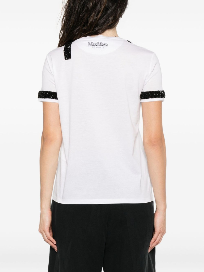 embellished-neckline cotton T-shirt 4