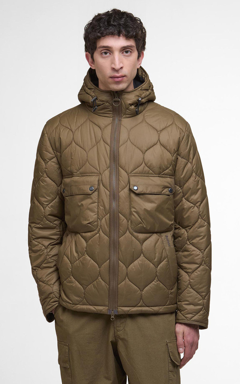 Barbour BARBOUR RE-ENGINEERED HOODED SPEY QUILTED JACKET BEECH outlook