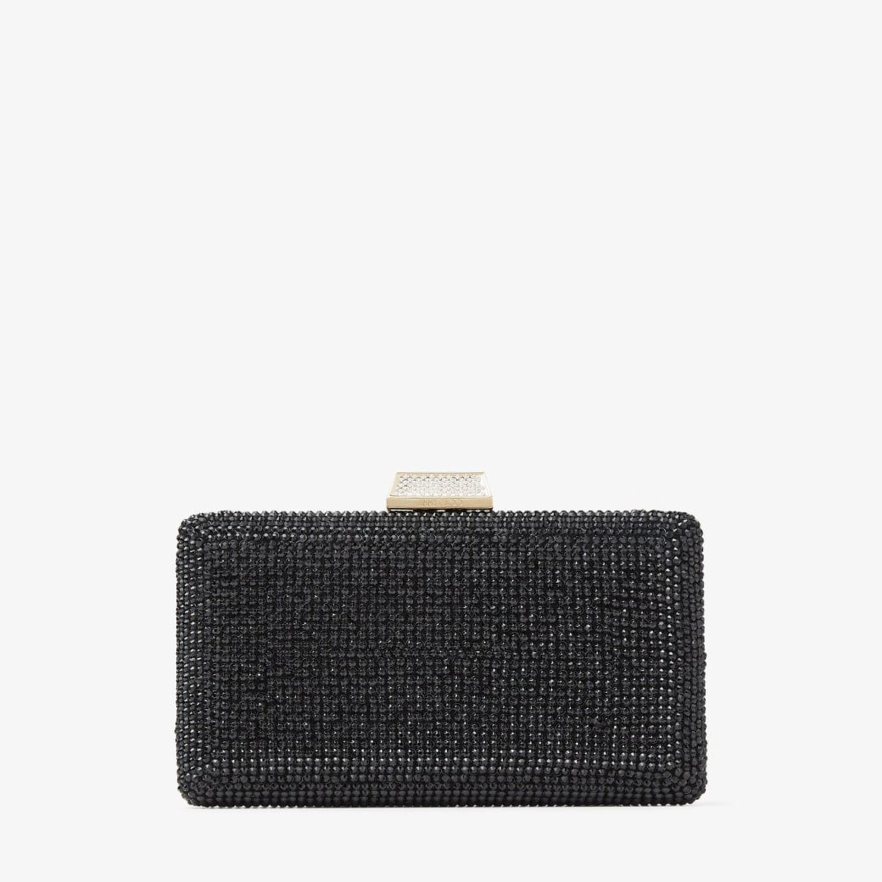 Clemmie
Black Suede Clutch Bag with Crystals - 1