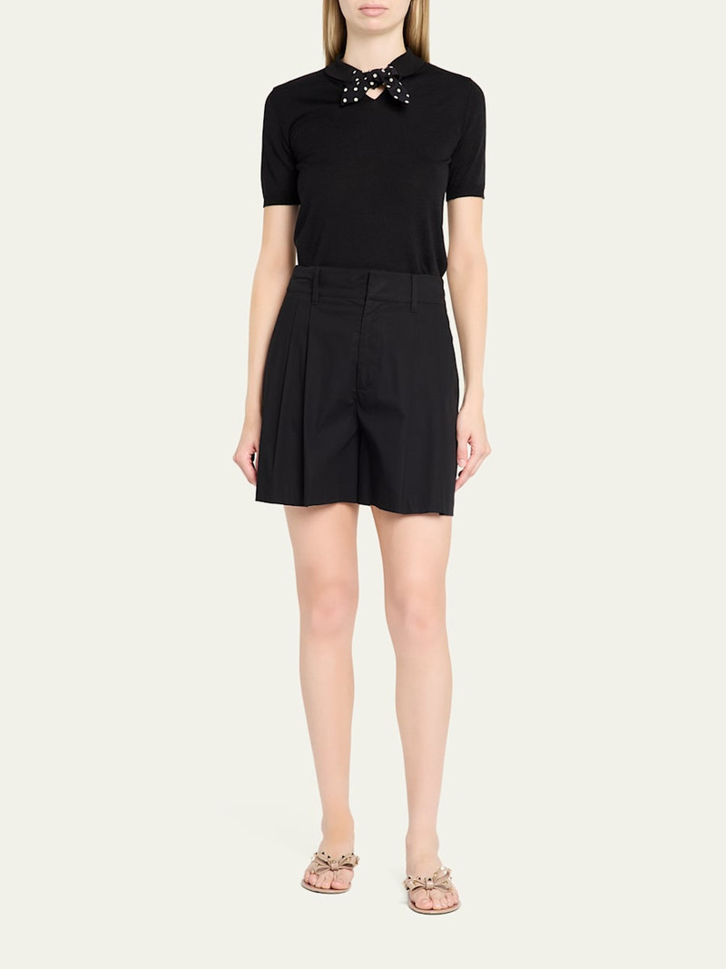 Valentino Polka Dot Bow Wool Knit Sweater outlook